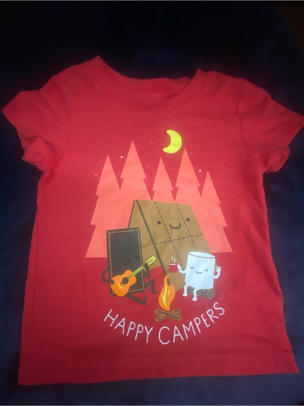 Cat & Jack Red Kids 'Happy Campers' Graphic Tee